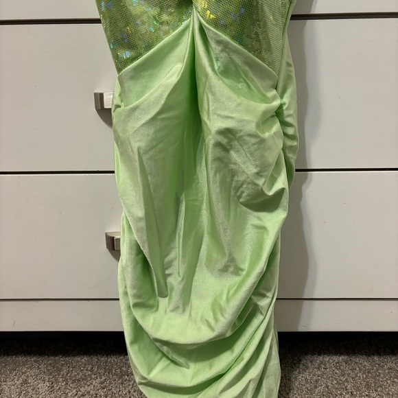 Lucy In The Sky Green Sparkly Mini Dress - Picture 4 of 8